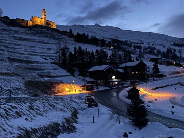 Vue du balcon de nuit